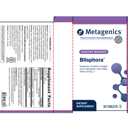 Metagenics Blisphora 30 T Supplement Facts 