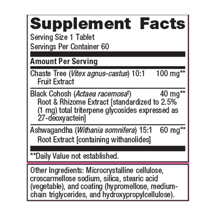 Metagenics Chasteberry Plus 60 T Supplement Facts 