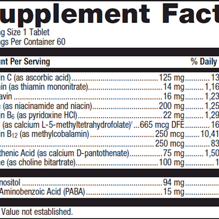 Metagenics Glycogenics 60 T Supplement Facts 