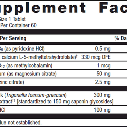 Metagenics HerSynergy 60 T Supplement Facts 