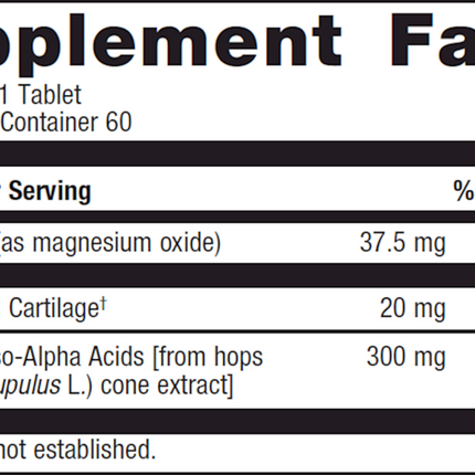 Metagenics OsteoVantiv 60 T Supplement Facts 