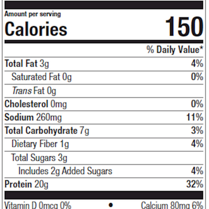 Metagenics Perfect Protein Pea & Rice Chocolate Powder - 30 servings Supplement Facts 