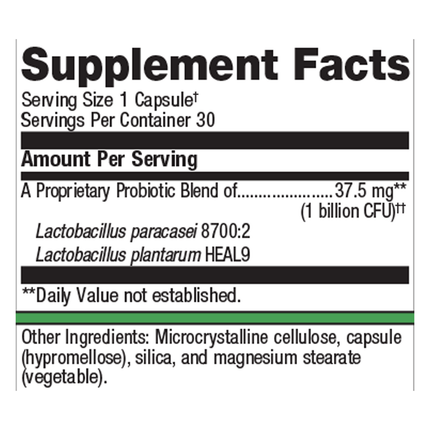 Metagenics UltraFlora Immune Booster 30 C Supplement Facts 