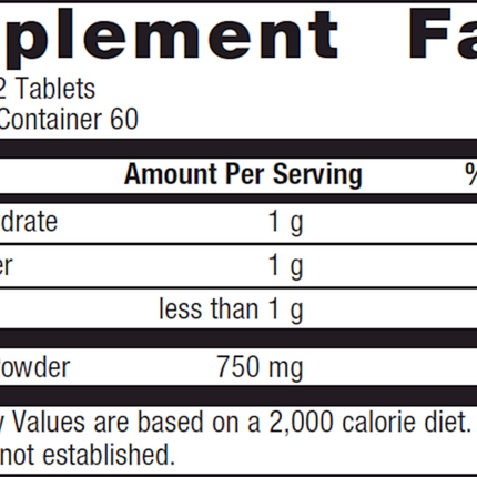 Metagenics Vasotensin 120 T Supplement Facts 