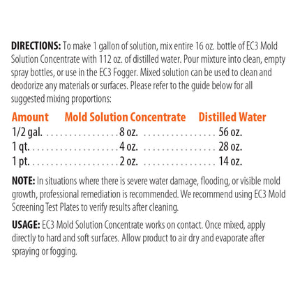 Micro Balance EC3 Essentials Mold Solution Concentrate/12 Unit Case Supplement Facts