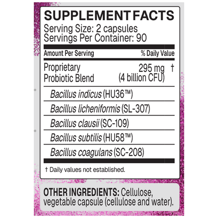 Microbiome Labs MegaSporeBiotic - 180 capsules Supplement Facts 