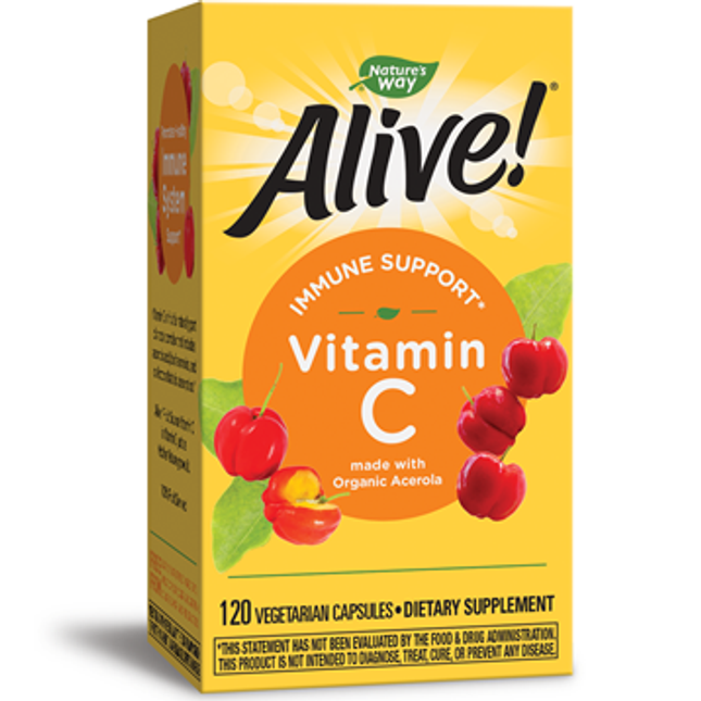 Natures Way Alive! Immune Support Vit C 120 vegcap