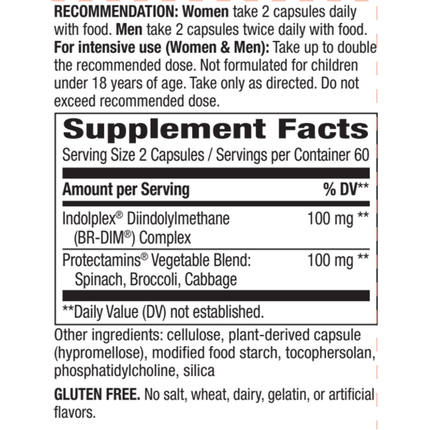 Nature's Way DIM Plus 120 caps Supplement Facts 