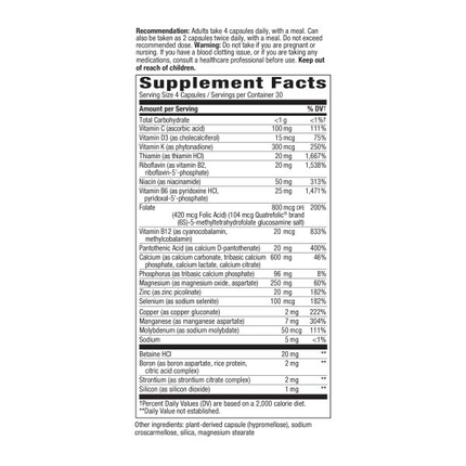 Natures Way OsteoPrime 120 caps Supplement Facts 