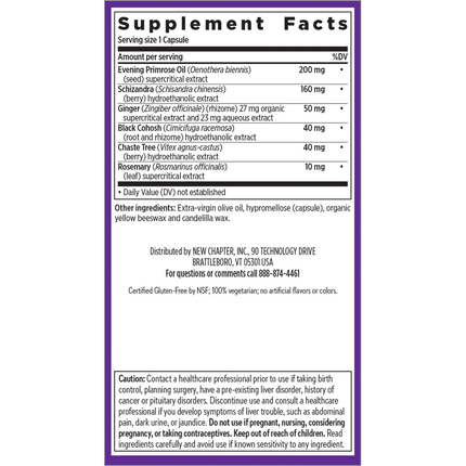 New Chapter Estrotone 60 vegcaps Supplement Facts