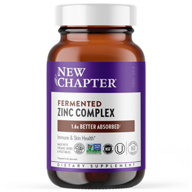 New Chapter Fermented Zinc Complex 60 tabs