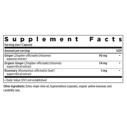 New Chapter Ginger Force 60 vegcaps Supplement Facts