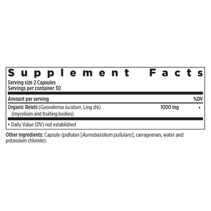 New Chapter LifeShield Reishi 60 vegcaps Supplement Facts