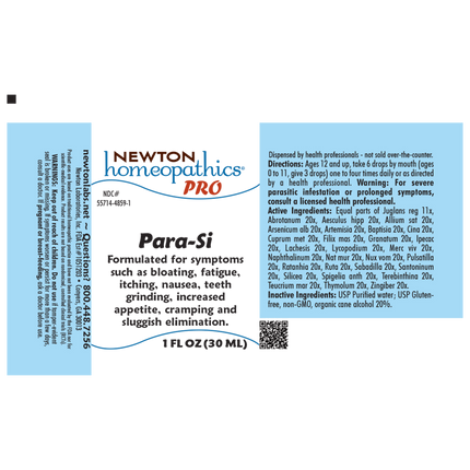 Newton Pro PRO Parasites 1 oz Supplement Facts