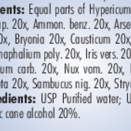 Newton Pro PRO Sciatica~Back Care 1 oz Supplement Facts