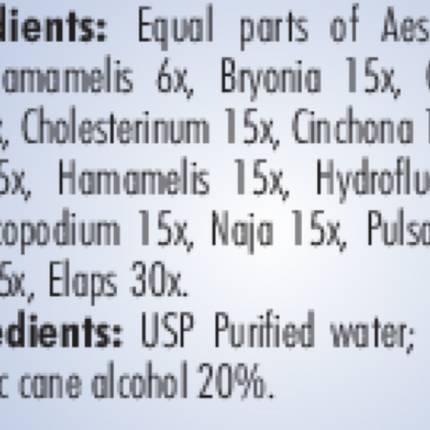 Newton Pro PRO Varicose Veins #37 1 oz Supplement Facts