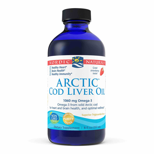 Nordic Naturals Arctic Cod Liver Oil Strawberry 8 fl oz
