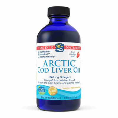Nordic Naturals Arctic Cod Liver Oil Strawberry 8 fl oz