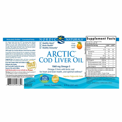 Arctic Code Liver Oil Orange 8 fl oz