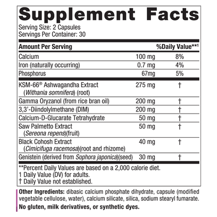 Nordic Naturals Menopause Support 60c Supplement Facts