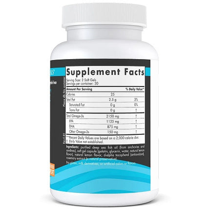 Nordic Naturals Ultimate Omega 2X Sport 60 softgels Supplement Facts