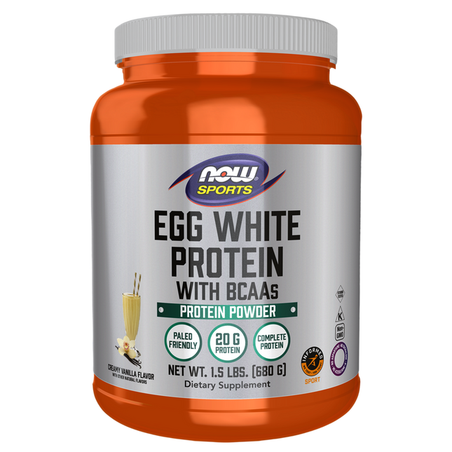 Now Eggwhite Protein Vanilla Creme 680 grams 