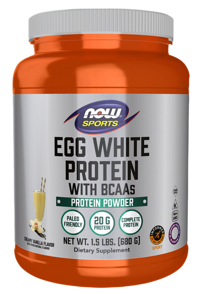 Now Eggwhite Protein Vanilla Creme 680 grams 