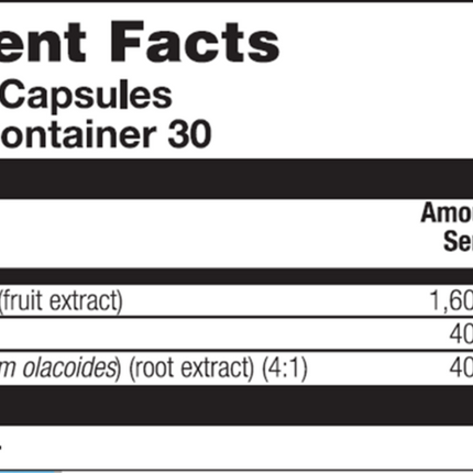 Nutra BioGenesis Andro Plus 90 vcaps Supplement Facts 