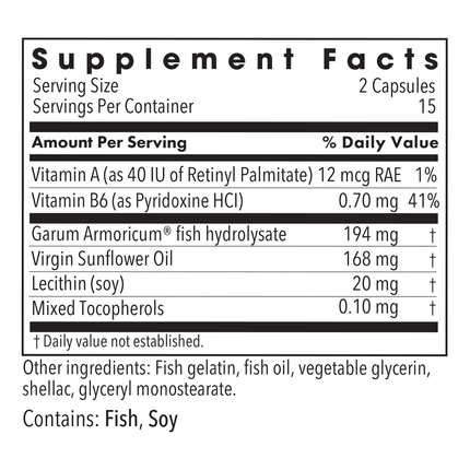Nutricology Stabilium 200 30 caps Supplement Facts 