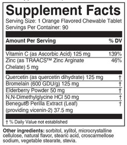 Nutritional Frontiers AirMaxx Chewable 90 tabs Supplement Facts