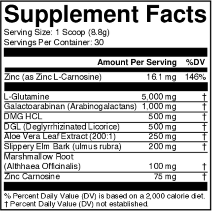 Nutritional Frontiers GI Complete Powder 264 g Supplement Facts