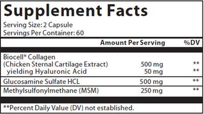 Nutritional Frontiers HA Plus 120 caps Supplement Facts 