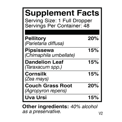 Nutritional Frontiers Kidney & Bladder 59.15 ml Supplement Facts