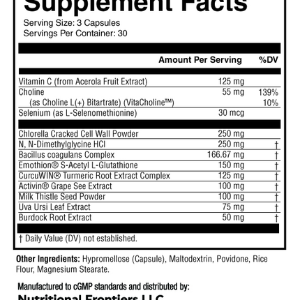 Nutritional Frontiers LivComplete 90 caps Supplement Facts
