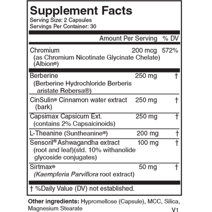 Nutritional Frontiers NutraGlutide 60 caps Supplement Facts