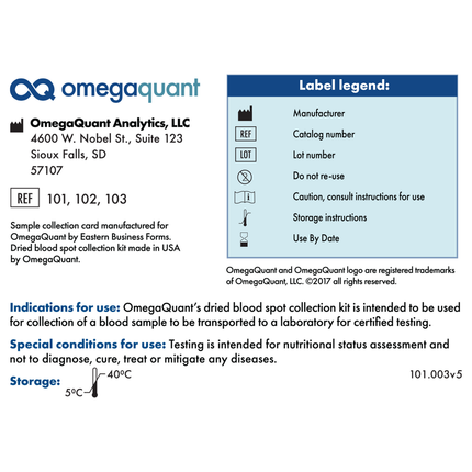 OmegaQuant The Omega-3 Index PLUS Test Supplement Facts