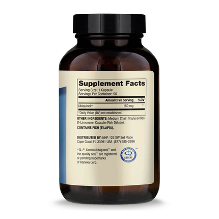 Omne Diem Ubiquinol 150mg 90 caps Supplement Facts 