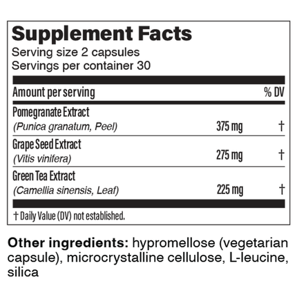 Pendulum Polyphenol Booster 60 caps Supplement Facts