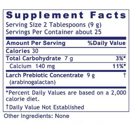 Premier Research Labs Galactan 226.8 grams Supplement Facts