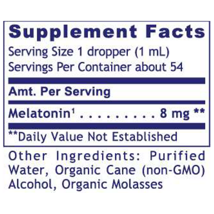 Premier Research Labs Melatonin-ND 2 fl oz Supplement Facts 