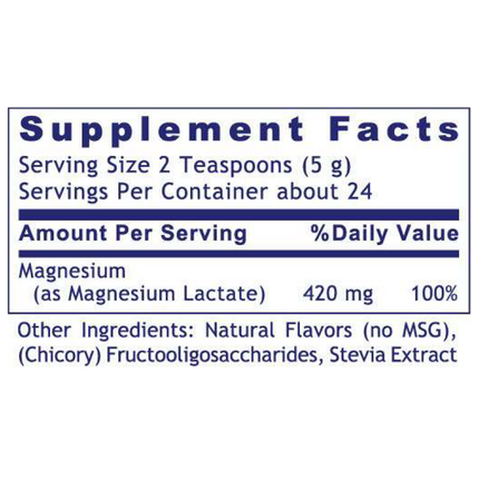Premier Research Labs Premier Magnesium 124 grams Supplement Facts