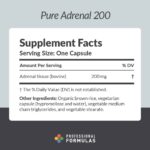 Professional Formulas	Pure Adrenal 200 - 60 Capsules Supplement Facts 