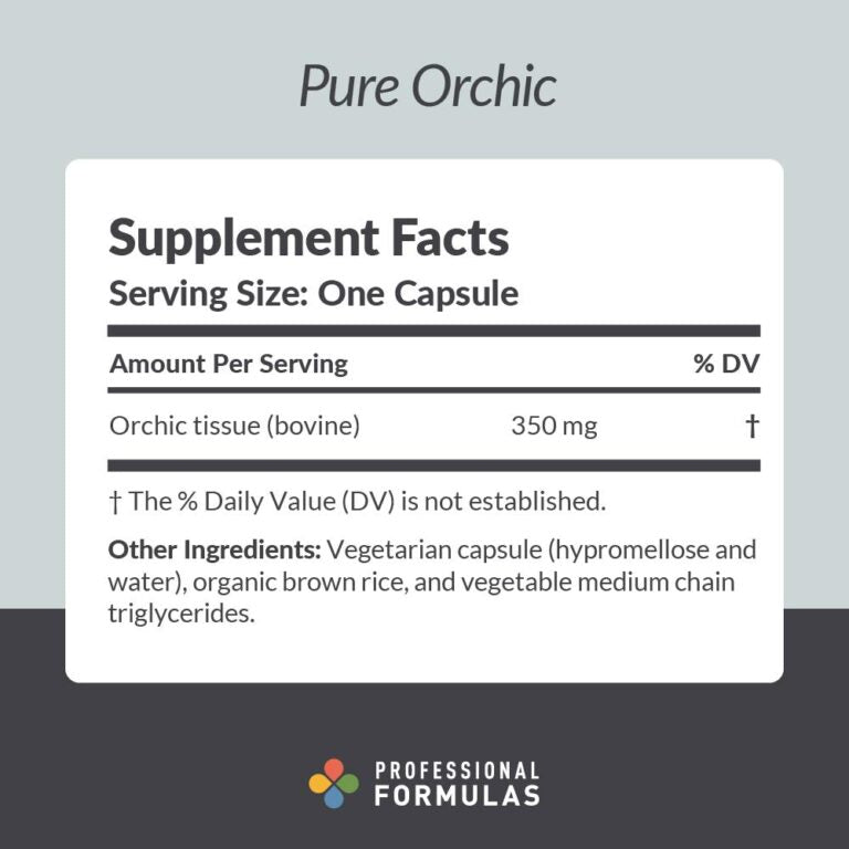 Frofessional Formulas Professional Formulas Pure Orchic - 60 Capsules | VitaLiving