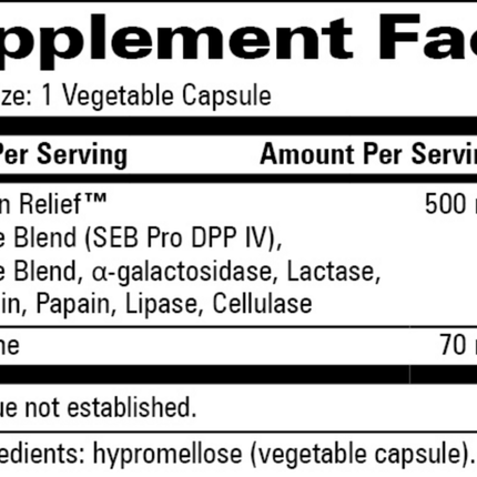 Progressive Labs Glutezyme 90 vcaps Supplement Facts 