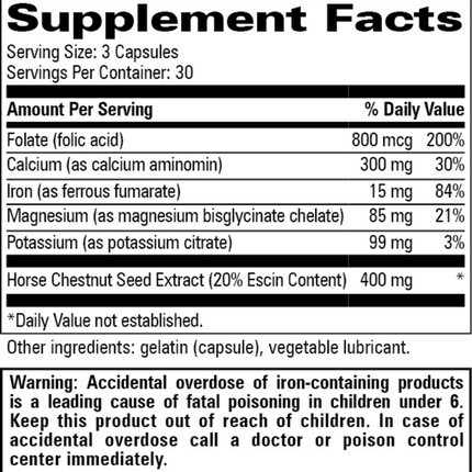Progressive Labs Legs on Edge 90 caps Supplement Facts 