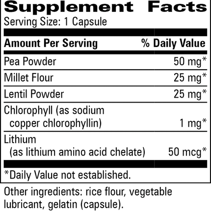 Progressive Labs	Lithinase 100 caps Supplement Facts 