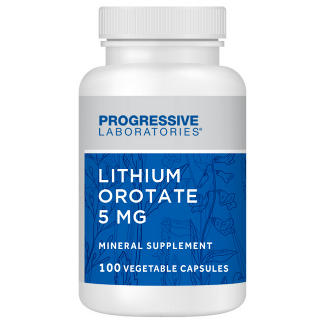 Progressive Labs Lithium Orotate 5mg 100 vegcaps