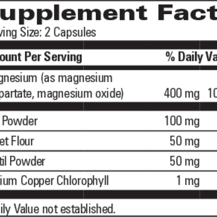 Progressive Labs	Magnezyme 200 caps Supplement Facts 