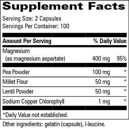 Progressive Labs	Magnezyme 200 caps Supplement Facts 