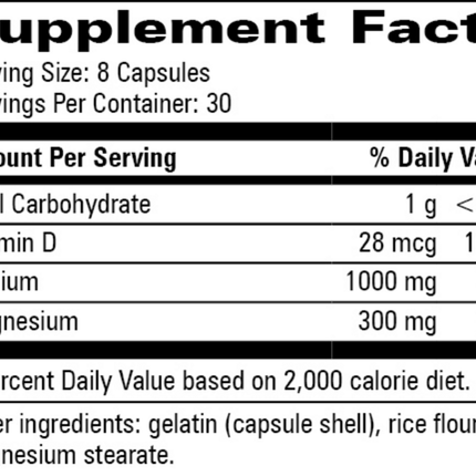 Progressive Labs Osteo-Mins PM with D 240 caps Supplement Facts 